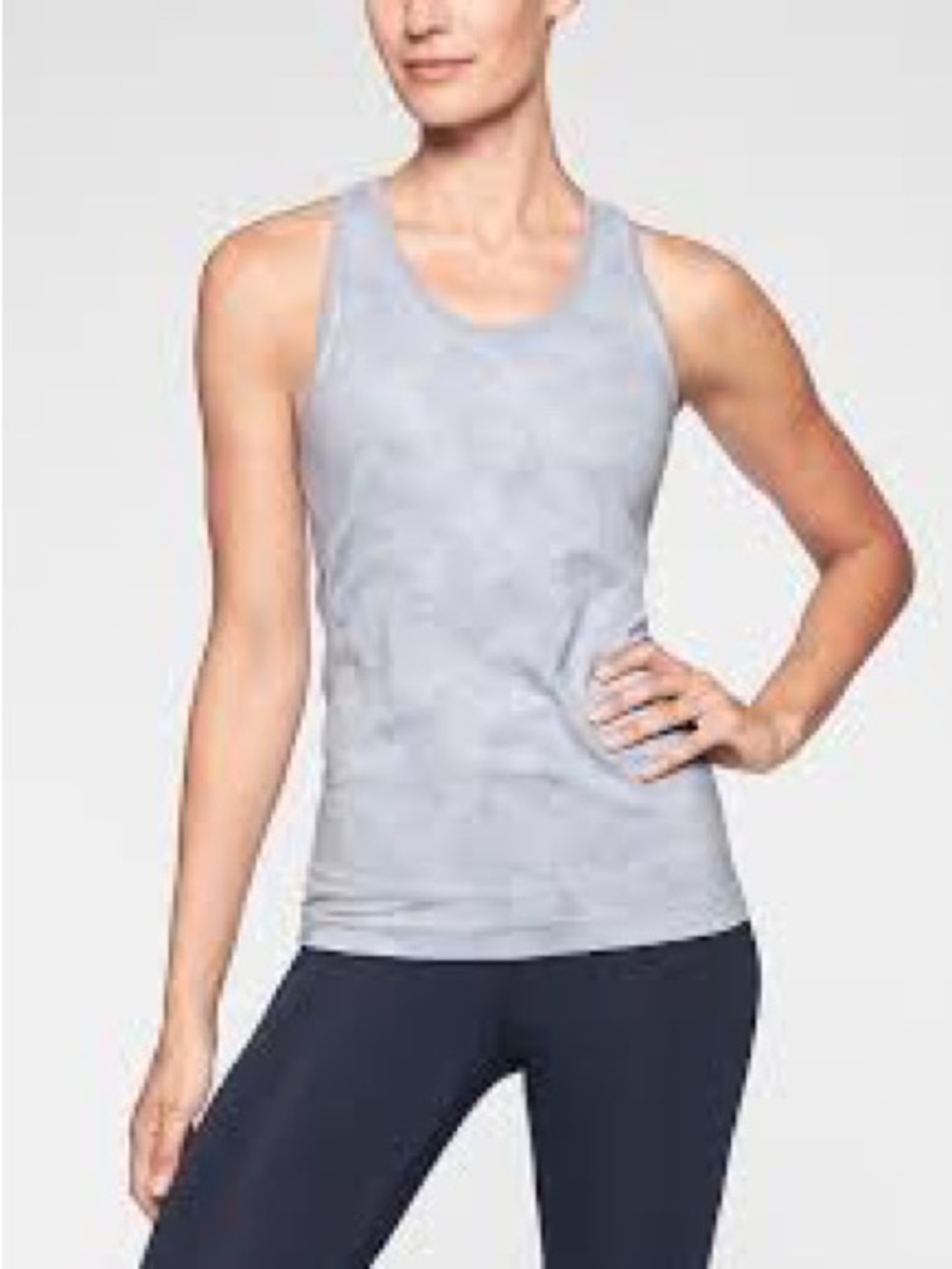 Athleta Speedlight Seamless Tank Top in Grey Camo/Floral